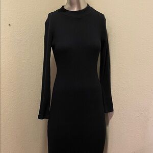 Elegant Black Long Sleeve Dress